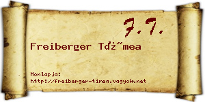 Freiberger Tímea névjegykártya